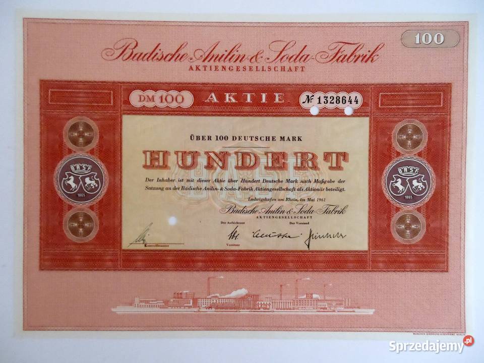 Osiem niemieckich akcji Numizmatyka sprzedam