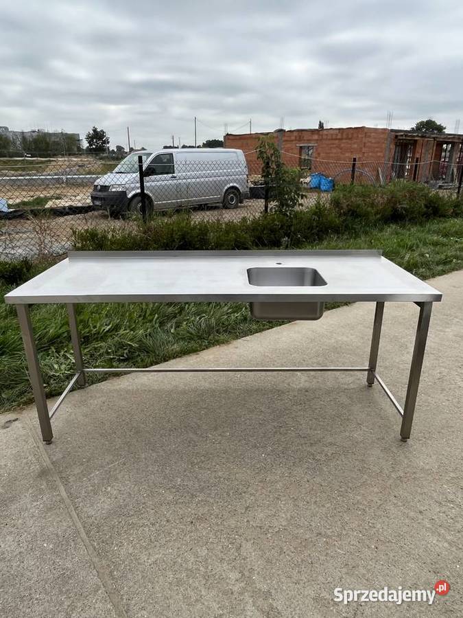 Stół roboczy ze zlewem szeroki 205x80x90 Kazuń Polski