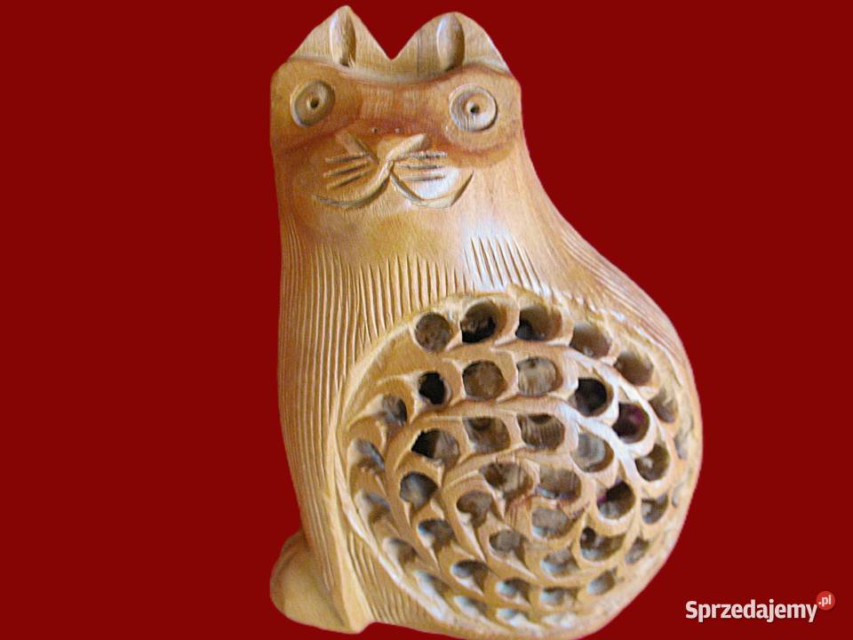 Kot Stara Figurka twarde drewno 10 x 8 x 4 Siedlce sprzedam