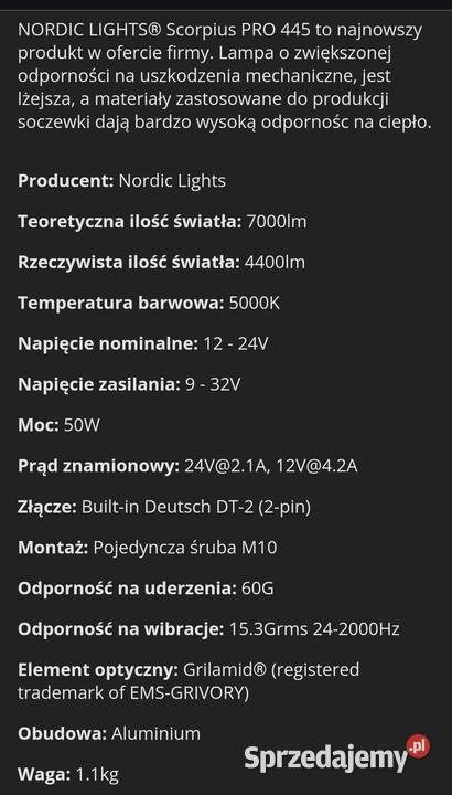Tanio sprzedam reflektor Nordic lightsnowy Polkowice sprzedam