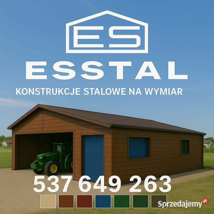 Garaż Blaszany Drewnopodobny MAGAZYN Zadaszenie 42m2 Pajęczno