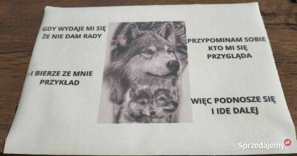 motywator na płotnie z wilkiem Pozostałe małopolskie Nowy Targ