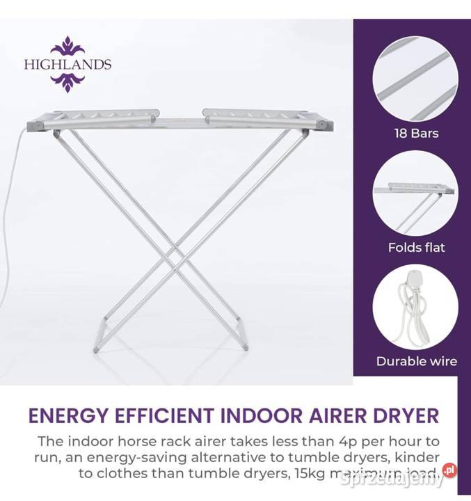 Suszarka elektryczna aluminiowa Bochnia