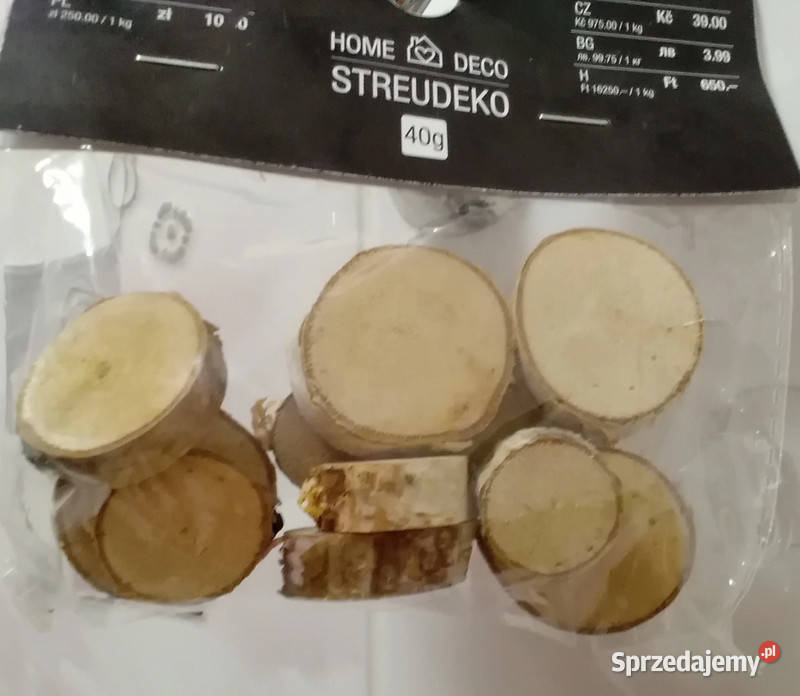 Mini drewniane krążki dekoracyjne Łódź