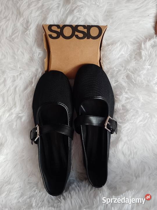 3839 ASOS Design Czarne baleriny wieczorowe z Kraków