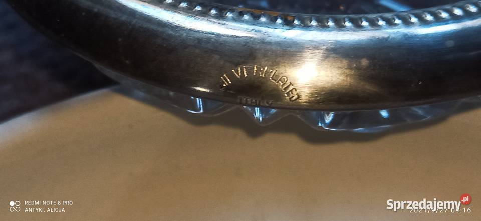 Talerzyk szkło Plater Silverplatet Italy pomorskie Gdańsk sprzedam