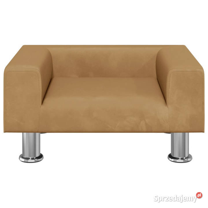Sofa dzieci brązowa 50x40x265 aksamitna Meble Warszawa
