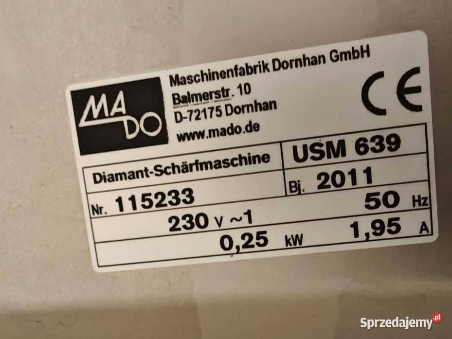 MADO USM 639 Profesjonalna ostrzałka diamentowa Gastronomia śląskie Góra