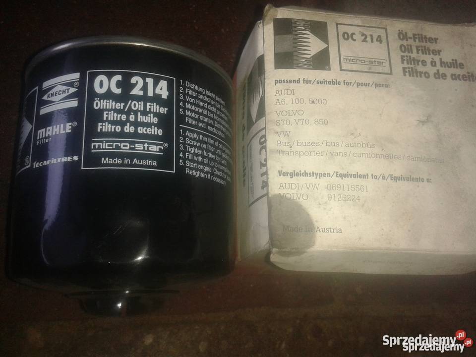 Filtr oleju MACHALE OC 214 NOWY AUDIVOLVOVW łódzkie Ozorków sprzedam