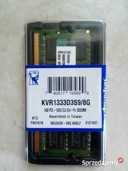 Pamięć 8 GB RAM DDR3 do laptopa Kingston Miłakowo