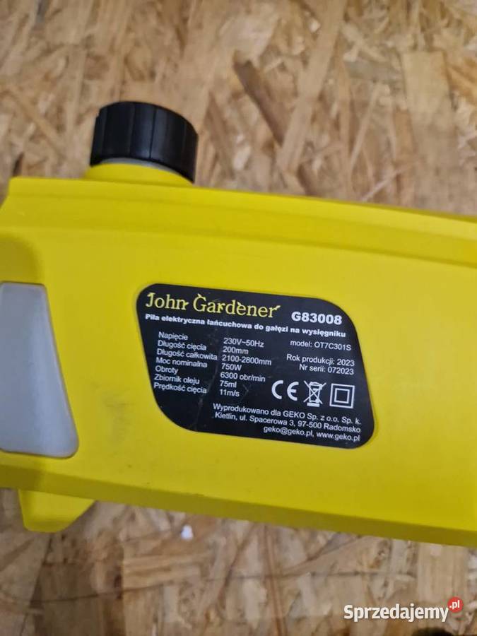 Piła elektryczna łańcuchowa do gałęzi na wielkopolskie Głogowa