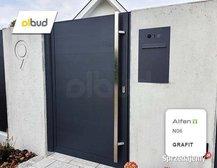 Ogrodzenie aluminiowe grafit ALFEN N06 Hel