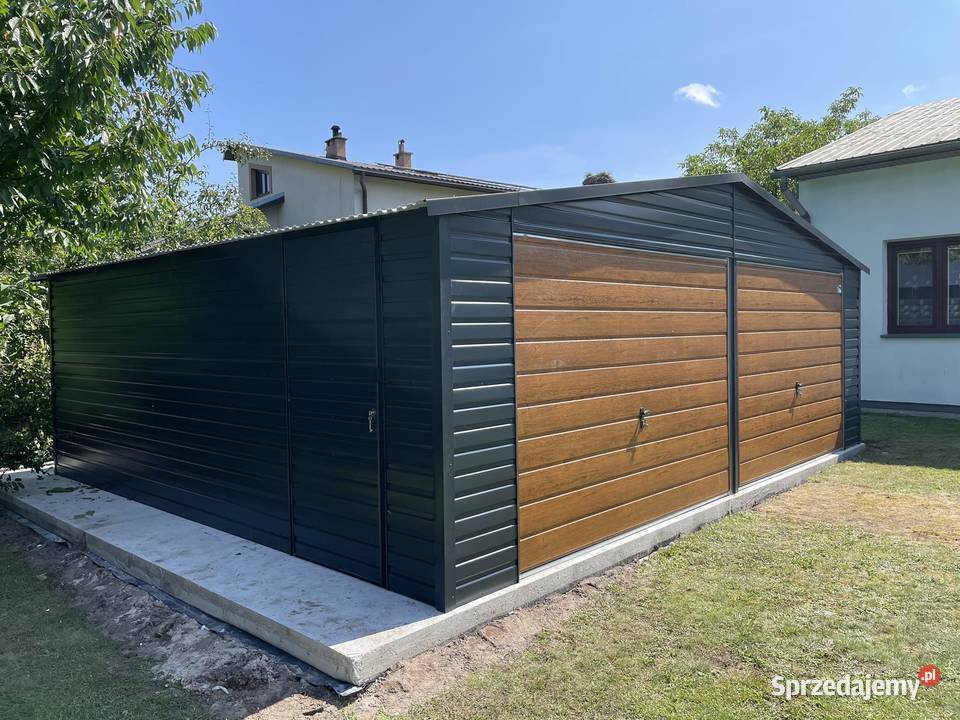 Garaż blaszany 7x5 WZMOCNIONY PROFILAMI