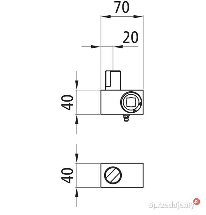 Napinacz plandeki na korbę 14x14mm40x73mmpodkład