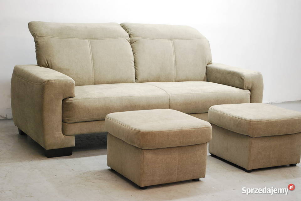 OHI Sofa 3 osobowa + 2 pufy nowoczesny design