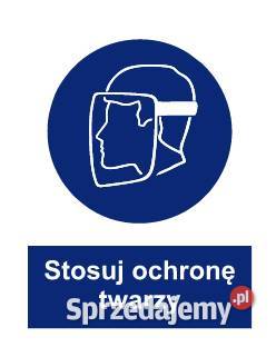 Naklejka BHP Stosuj ochronę twarzy GJM013 Biuro Kamionna