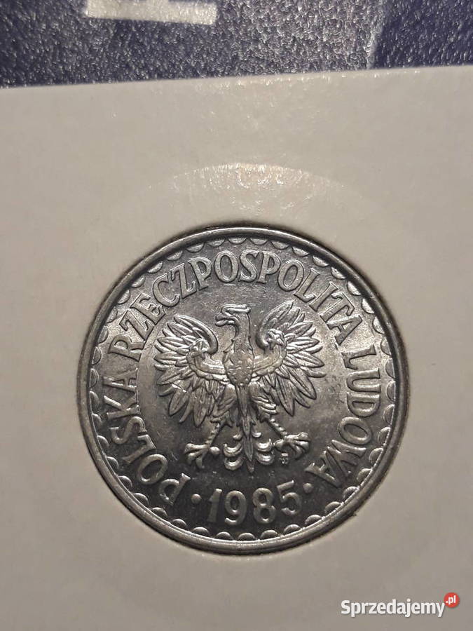 1 złoty 1985 r 6 około mennicze wielkopolskie Konin
