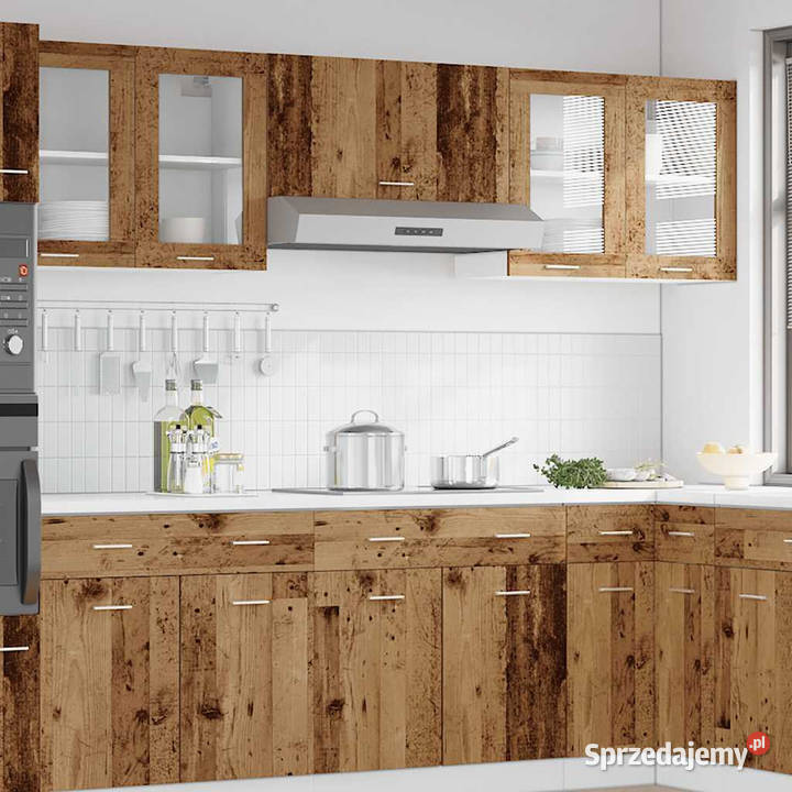 Szafka wisząca z szybą stare drewno 80x31x60 Warszawa