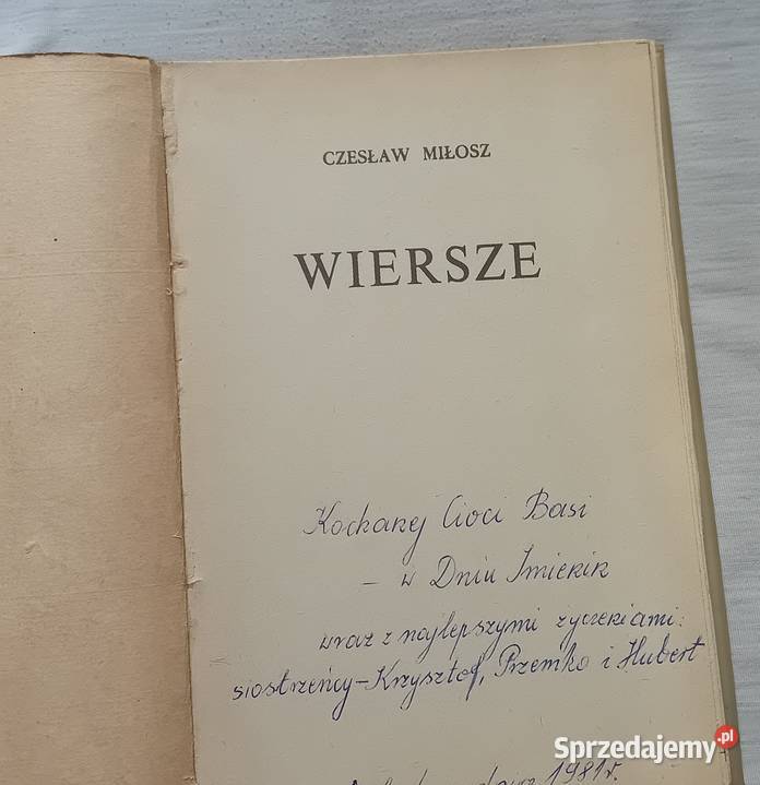 Czesław Miłosz Wiersze Wydawnictwo opozycyjne Koźminek