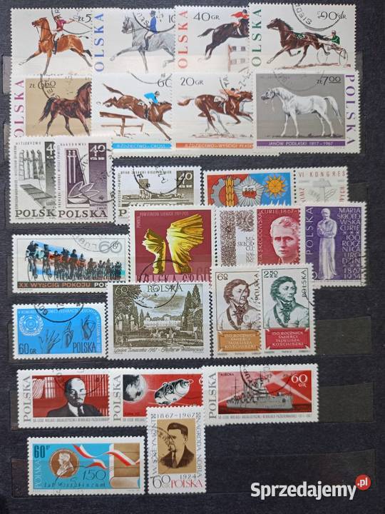 Znaczki polskie 1967 kasowane Leźnica Wielka-Osiedle