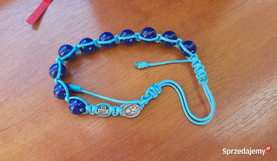 Różaniec bransoletka na rękę mały krzyżyk i Legionowo