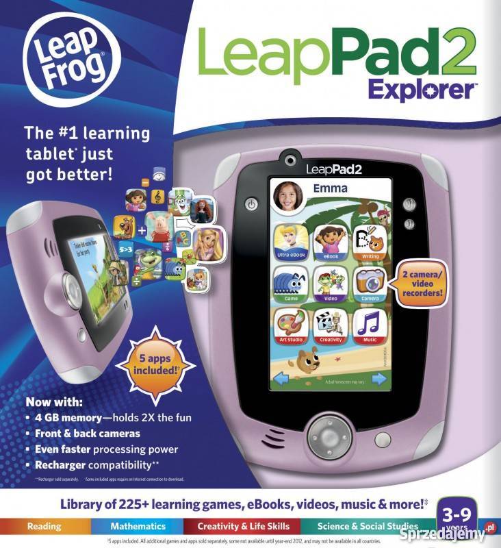 Tablet dla Dzieci LeapFrog LeapPad 2 Explorer Pink Różowy Mogilany