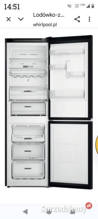 Lodówka zamrażarka Whirlpool 59cm