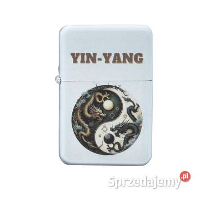 Zapalniczka Benzynowa z Nadrukiem YinYang Smoki Ostrowy nad Okszą