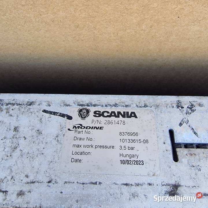 SCANIA R S NGS INTERCOOLER CHŁODNICA POWIETRZA ciężarowe Bieleń