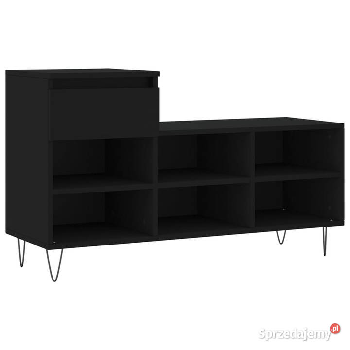 Szafka na buty czarna 102x36x60 materiał Warszawa