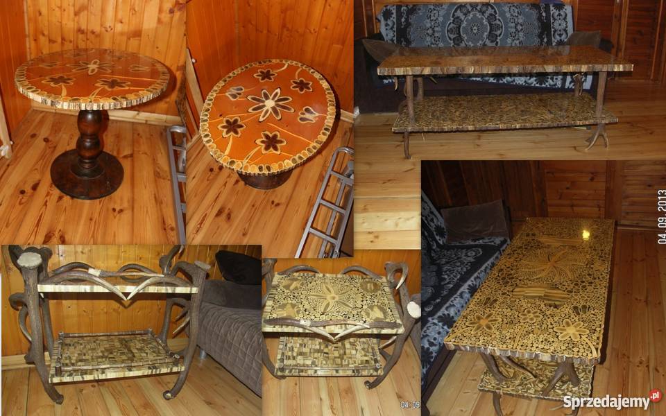 Meble z poroża żerandole i kinkiety unikatowe