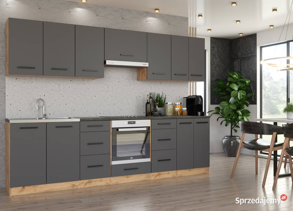 Meble Kuchenne Nowoczesne Szare Mat Komplet Elbląg