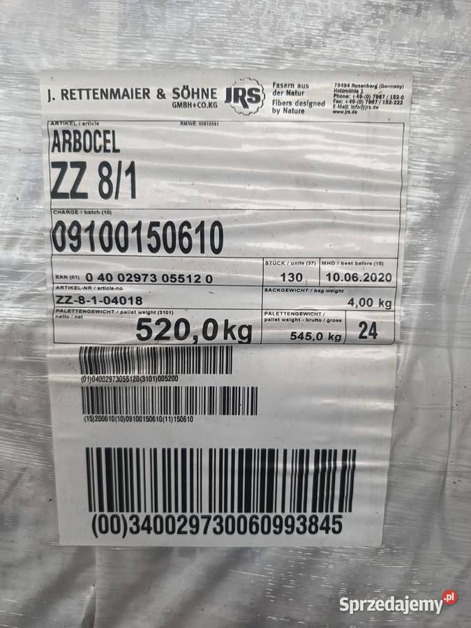 Sprzedam włókno celulozę i celuloza Sułkowice