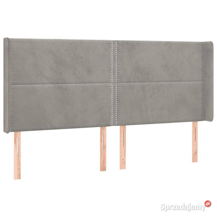 Zagłówek do łóżka z LED jasnoszary 163x16x118128 Warszawa
