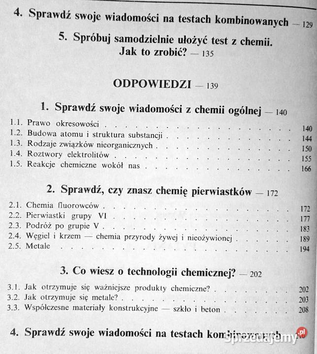 Sprawdż czy znasz chemię testy egzaminacyjne W Chełm