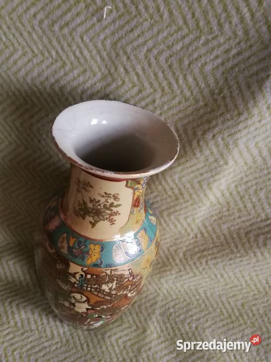 Wazon chiński retro PRL Styl Satsuma vintage Szczecin sprzedam