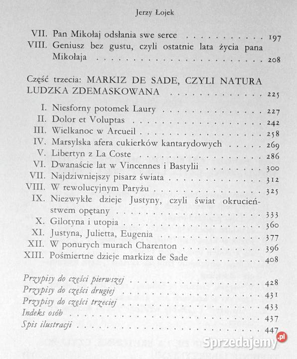 Wiek markiza de Sade Jerzy Łojek Rok wydania 1996 Chełm