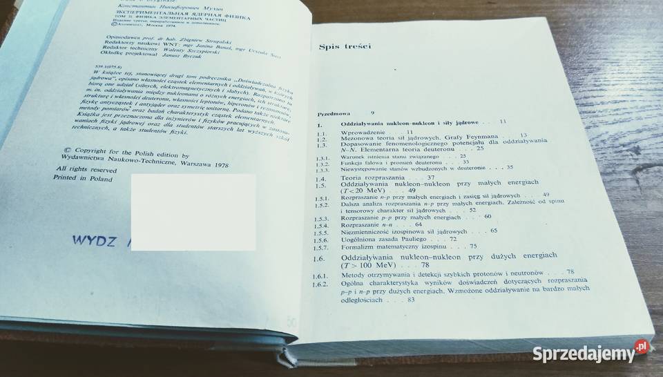 Doświadczalna fizyka jądrowa 2 Fizyka cząstek Gdańsk sprzedam