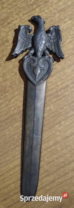 Stary nożyk do listów do kopert orzeł zabytek