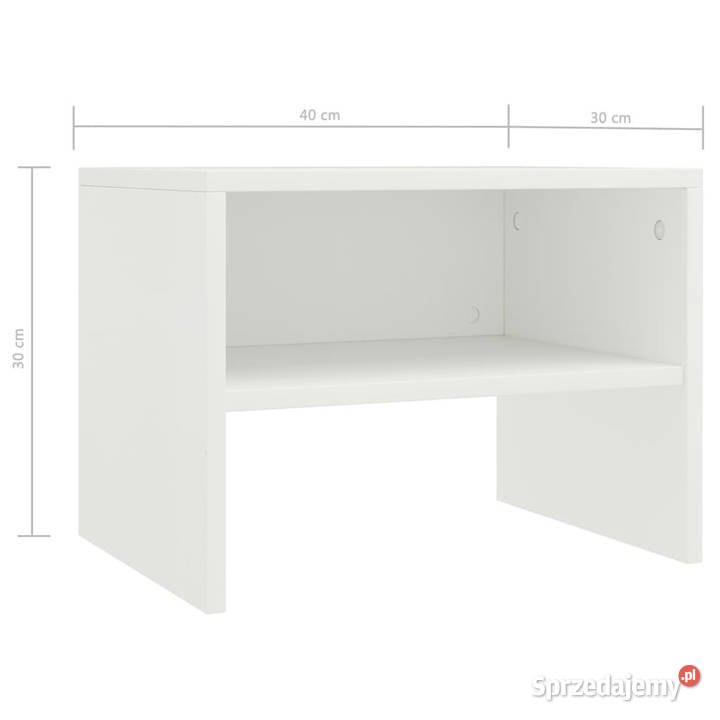 Szafki nocne 2 białe 40x30x30 materiał Warszawa