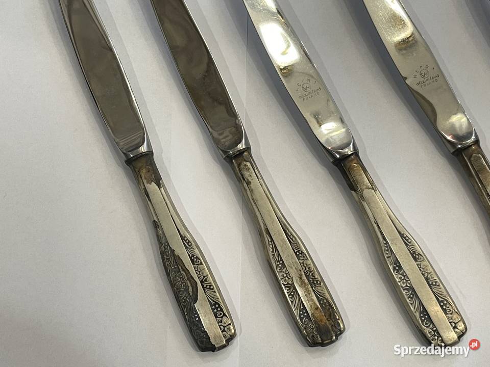 Zestaw 6 noży model Wschodni Hefra srebro 800 Kraków sprzedam