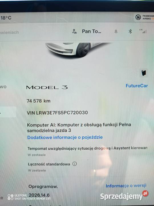 Tesla 3 Toruń sprzedam