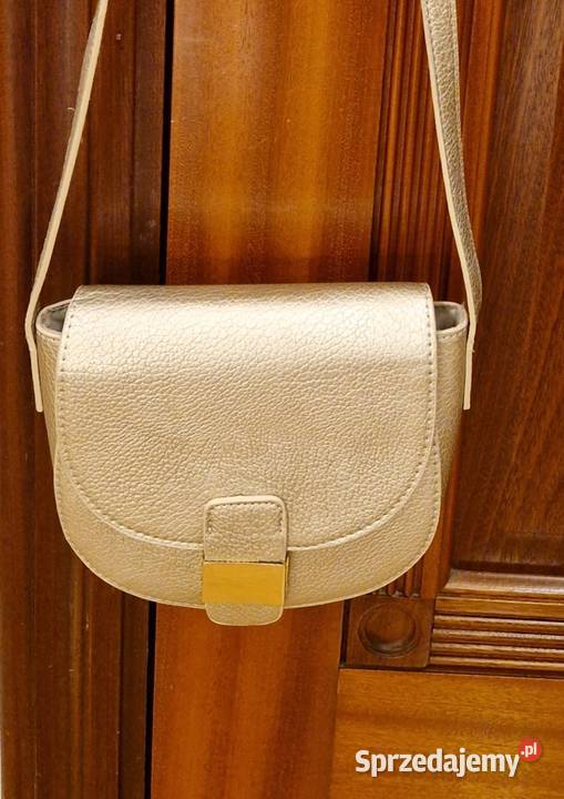 Wizytowa TOREBKA mała złota okrągła ecoskóra Lublin