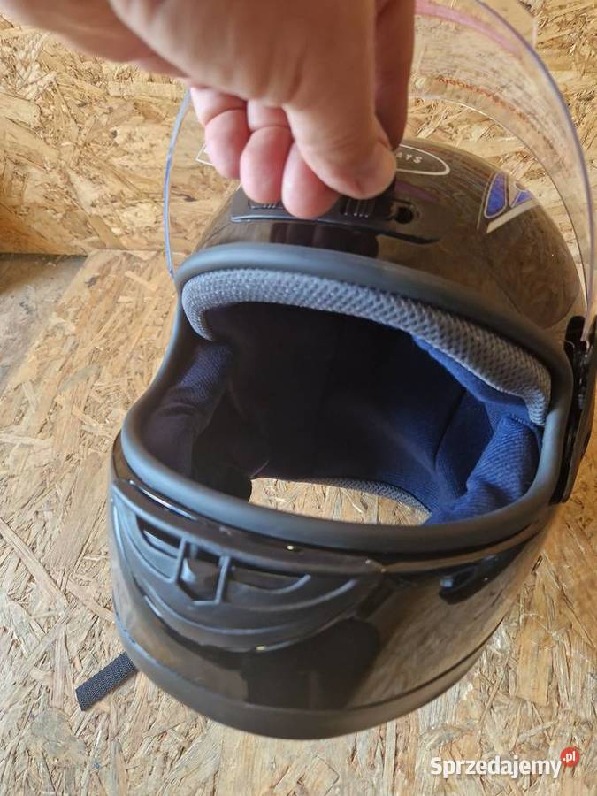 Kask Motocyklowy Motiways Czarny Połysk Uniseks Głogowa