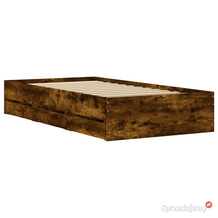 Rama łóżka z szufladami przydymiony dąb 90x190 sprzedam