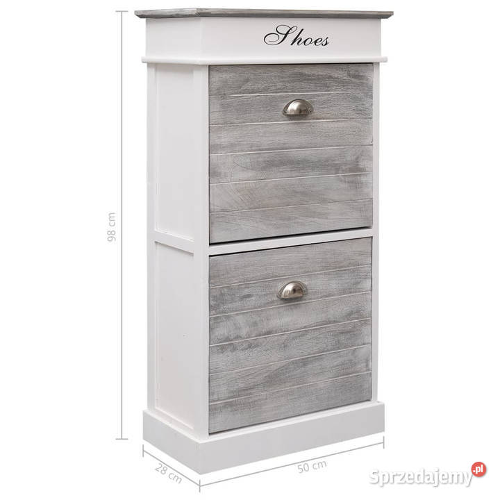 Szafka na buty szara 50 x 28 x 98 drewno sprzedam