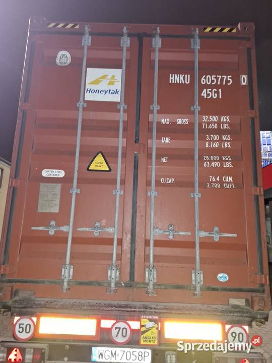 Kontener morski 12 metrowy 40 HC kilku podróżach łódzkie Stryków sprzedam