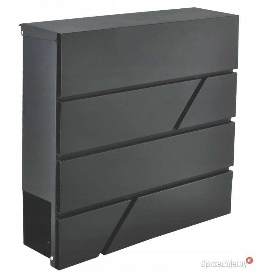 Skrzynka na listy z gazetnikiem czarna Zielonka sprzedam