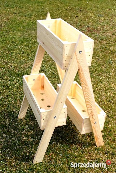 Drewniany kwietnik stojak na kwiaty ozdoba świętokrzyskie Radków sprzedam