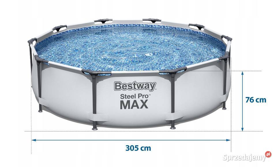 NOWY Basen ogrodowy stelażowy Power Steel 305 x Baseny Poznań